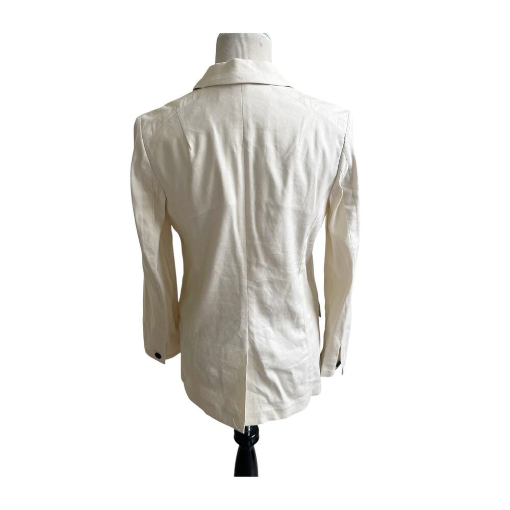 Rag & Bone Cream Linen Margot Blazer Sport Coat with Notched Lapel Size 0 - Picture 5 of 14